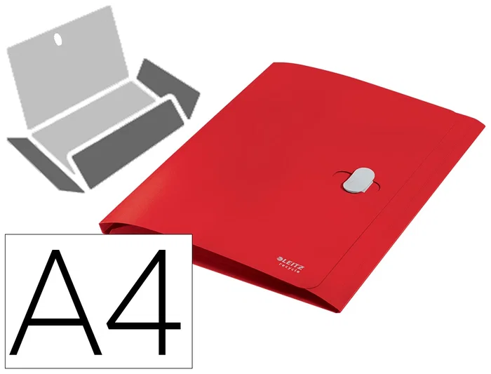 Leitz Carpeta de 3 Solapas Recycle, Polipropileno, DIN A4, Rojo Leitz Carpeta de 3 Solapas Recycle, Polipropileno, DIN A4, Rojo