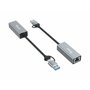 Equip Adaptador de red USB-C a RJ45 2,5 Gbps + USB-A Gris