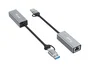 Equip 133495 - Adaptador de Red USB-C y USB-A a Ethernet RJ45 2.5 Gigabit (2500 Mbps), Compatible con 10/100/1000 Mbps, Windows, Mac, Linux, Android, iOS, Carcasa Aluminio