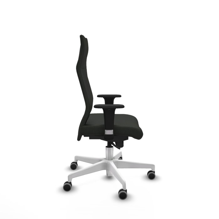 PIQUERAS Y CRESPO Sillón Albacete Negro con Base Blanca y Mecanismo Sincro PIQUERAS Y CRESPO Sillón Albacete Negro con Base Blanca y Mecanismo Sincro
