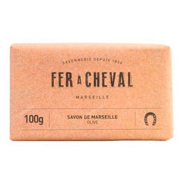 Fer à Cheval Jabón de Marsella 100g con Aceite de Oliva Ecológico Hipoalergénico Vegano Para Cuerpo Ropa y Hogar