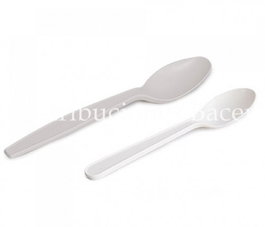Betik Paquete de 50 Cucharas de Almidón de Maíz de 16 cm Blanco