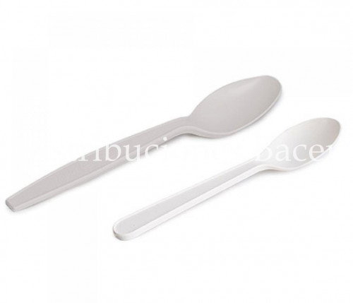 Betik Paquete de 50 Cucharas de Almidón de Maíz de 16 cm Blanco Betik Paquete de 50 Cucharas de Almidón de Maíz de 16 cm Blanco