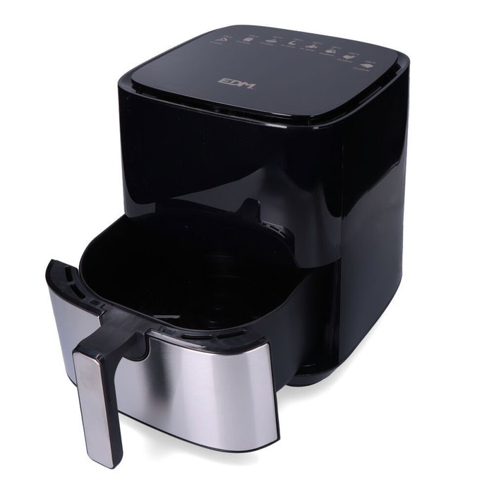 EDM 07788 Freidora de Aire 5L con Pantalla LED, 1450W, Temporizador 60 Min - Incluye Papel para Freidora Ø17cm 100uds