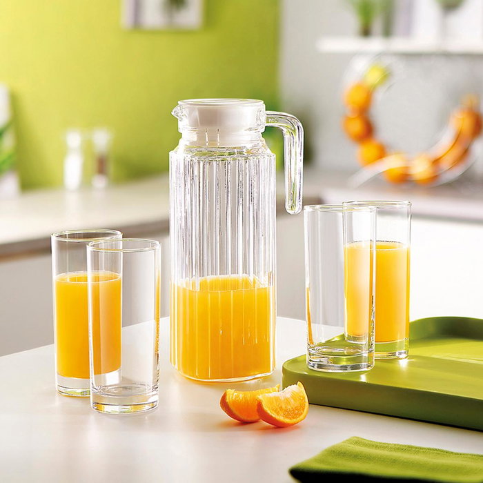 Jarra Vidrio con Tapa Quadro Luminarc 1,1 L