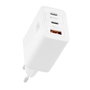 TNB Cargador GaN 65W con 2 USB-C y 1 USB-A - Blanco