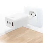TNB Cargador GaN 65W con 2 USB-C y 1 USB-A - Blanco