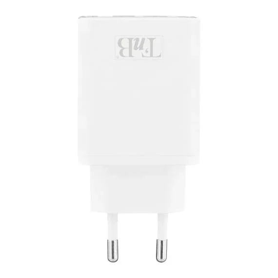 TNB Cargador GaN 65W con 2 USB-C y 1 USB-A - Blanco