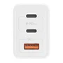 TNB Cargador GaN 65W con 2 USB-C y 1 USB-A - Blanco
