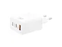 TNB Cargador GaN 65W con 2 USB-C y 1 USB-A - Blanco
