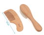 KioKids Set de Peines Madera de Haya para Bebés Antialérgico Cerdas Extrasuaves Natural y Sostenible +0 Meses