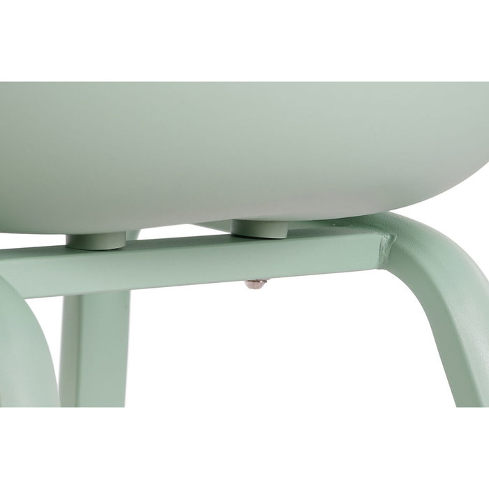 DKD Home Decor Silla PP Metal Verde Menta