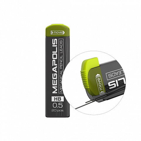 Erich Krause Set de 20 Minas Recambio 20345 para Portaminas 0.5 MM HB