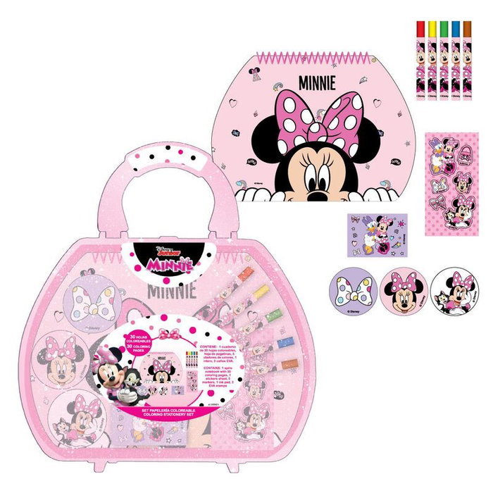 CERDÁ Maletín de Papelería Coloreable Minnie Disney Infantil 23x24x4cm CERDÁ Maletín de Papelería Coloreable Minnie Disney Infantil 23x24x4cm
