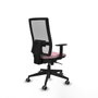 PIQUERAS Y CRESPO Silla de oficina Horna Rosa y Blanco con mecanismo Sincro