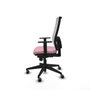 PIQUERAS Y CRESPO Silla de oficina Horna Rosa y Blanco con mecanismo Sincro