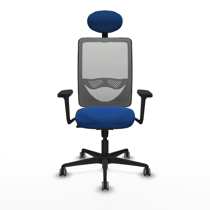 PIQUERAS Y CRESPO Silla de oficina Zulema con Mecanismo Sincro, Azul y Gris