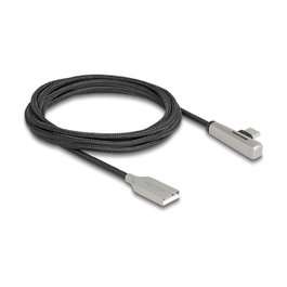 DeLOCK Cable USB 2.0 Tipo-A a USB Tipo-C™ angular con LED y carga rápida 60 W 2 m