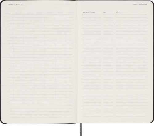 Moleskine DHUNDB12WN301 Agenda 12 Meses Semanal Sin Fecha Tapa Dura L 13 x 21 cm Negra