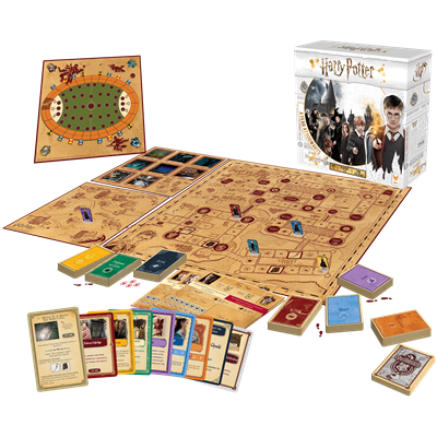 Juego de Mesa Harry Potter: Un Año en Hogwarts - Cooperativo o Competitivo para 1+ Jugadores con Misiones, Duelos y Cartas de Hechizos
