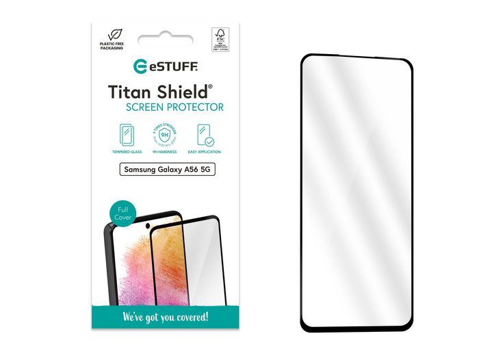 eSTUFF Titan Shield Protector de Pantalla Full Cover Cristal Templado 9H Compatible con Fundas para Samsung Galaxy A56 5G