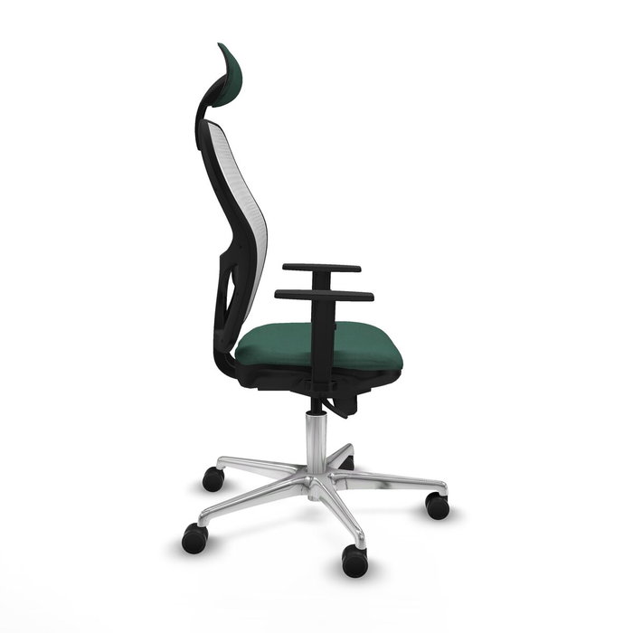 PIQUERAS Y CRESPO Silla de oficina Jorquera con mecanismo Sincro, Verde botella y Blanco PIQUERAS Y CRESPO Silla de oficina Jorquera con mecanismo Sincro, Verde botella y Blanco