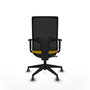 PIQUERAS Y CRESPO Silla de oficina Horna Amarillo/Negro con Mecanismo Sincro/Traslack, Lumbar 1D y Brazos 1D