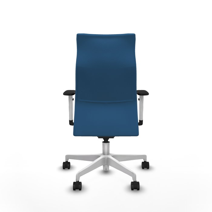 PIQUERAS Y CRESPO Sillón Albacete Azul Claro con Mecanismo Sincro y Base Blanca