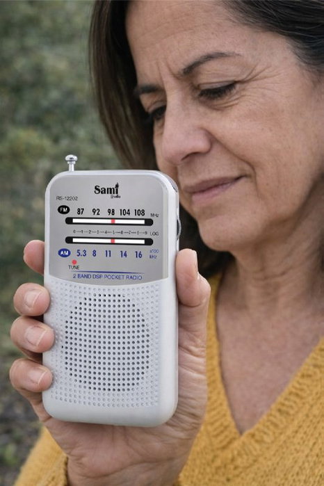 SAMI Radio sami 2 bandas mini recepción hq con auricular