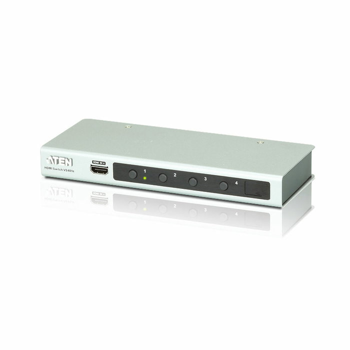 Aten VS481B Conmutador HDMI 4 Puertos 4K 60Hz HDCP 2.2 con Control RS-232, IR y Auto-Switching Aten VS481B Conmutador HDMI 4 Puertos 4K 60Hz HDCP 2.2 con Control RS-232, IR y Auto-Switching