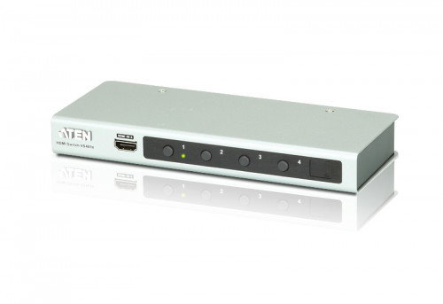 Aten VS481B-AT-G Selector/Conmutador HDMI 4K 4 Puertos 4x1, 3840x2160@30Hz, Soporte 3D, RS-232, Negro/Blanco, Metal Aten VS481B-AT-G Selector/Conmutador HDMI 4K 4 Puertos 4x1, 3840x2160@30Hz, Soporte 3D, RS-232, Negro/Blanco, Metal