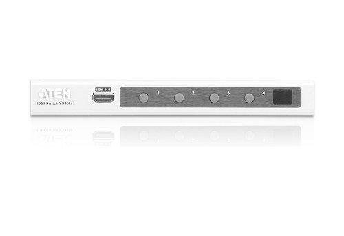 Aten VS481B-AT-G Selector/Conmutador HDMI 4K 4 Puertos 4x1, 3840x2160@30Hz, Soporte 3D, RS-232, Negro/Blanco, Metal Aten VS481B-AT-G Selector/Conmutador HDMI 4K 4 Puertos 4x1, 3840x2160@30Hz, Soporte 3D, RS-232, Negro/Blanco, Metal