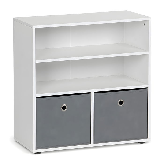 Inde Estantería 3 Niveles con 2 Cajones, 60 cm de Ancho x 30 cm de Fondo x 60 cm de Alto, Tablero de 12 mm