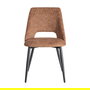Silla Jaspeado Marrón Tejido-Metal 50 X 57 X 81 cm (Set de 2)