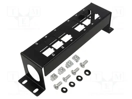 LogiLink Soporte Keystone de 12 puertos, negro