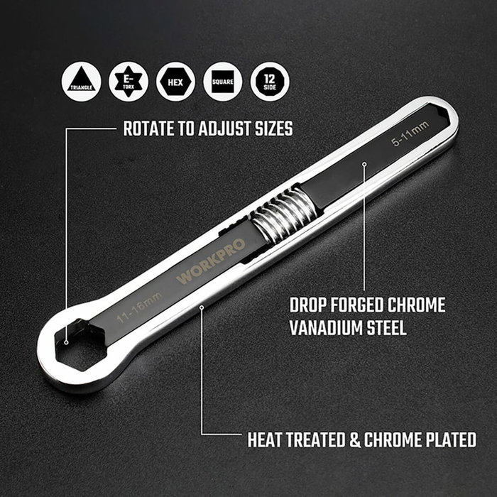 Workpro Llave ajustable universal 5 - 16 mm