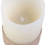 The Candle Factory Vela Led Con Base Cuerda 10x7 Efecto Llama Titilante Duración 10.000 Horas