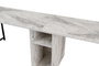 Nordure Escritorio de Estudio Doble Freesia Marble, Negro - 240cm Ancho x 74cm Alto x 60cm Profundo