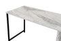 Nordure Escritorio de Estudio Doble Freesia Marble, Negro - 240cm Ancho x 74cm Alto x 60cm Profundo