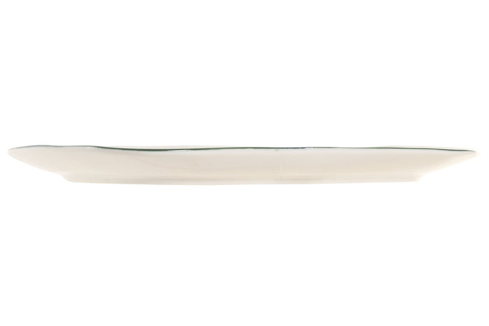 DKD Home Decor Bandeja de Porcelana Palmeras Azul y Verde Palm 25