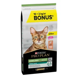 Purina Pro Plan Feline Adult Renal Esterilizado Salmon 10 kg + 2 kg Extra