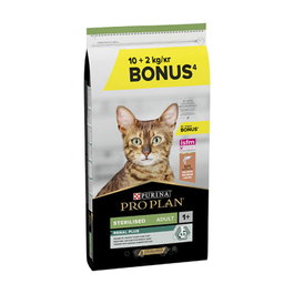 Purina Pro Plan Sterilised Salmón Pienso para Gatos Esterilizados, 12 kg (10 kg + 2 kg Gratis)