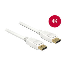 DeLOCK Cable DisplayPort 1.2a a DisplayPort 1 m Blanco 4K