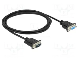 DeLOCK Cable serie RS-232 D-Sub9 macho a hembra 2 m