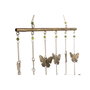 DKD Home Decor Decoración Colgante de Hierro Mariposas Dorado Envejecido