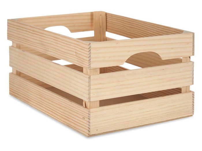 Giftdecor Caja Madera Abierta 36 x 26 cm Natural Pino (Set de 3)