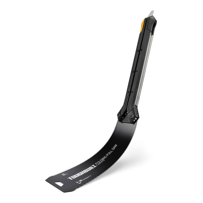 Toughbuilt Sierra de Tracción Japonesa Plegable con Bloqueo, Hoja Doble Filo, Dentado Progresivo 7-10 y 17 TPI