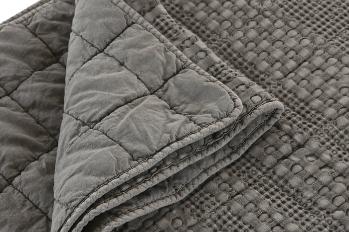 DKD Home Decor Colcha de Algodón 240x260 cm Lavada a la Piedra
