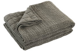 DKD Home Decor Colcha de Algodón 240x260 cm Lavada a la Piedra