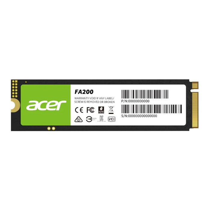 Acer Disco Duro Interno SSD FA200 500 GB PCIe Gen4x4 NVMe 2.0, Modelo BL.9BWWA.123, Velocidad Lectura 6300 MB/s Acer Disco Duro Interno SSD FA200 500 GB PCIe Gen4x4 NVMe 2.0, Modelo BL.9BWWA.123, Velocidad Lectura 6300 MB/s